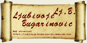 Ljubivoje Bugarinović vizit kartica